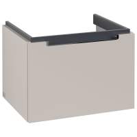 Villeroy & Boch Avento 340mm Right Hand 1 Door Bathroom Vanity Unit And Right Hand Basin - Crystal Black