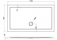 Nuie 900 x 760 Rectangle Shower Tray Slate Grey - FREE Waste