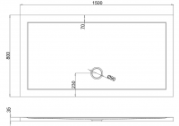 TrayMate TM25 Elementary Anti-Slip Shower Tray - 1200 x 900mm