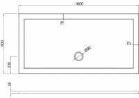 Zamori Anti-Slip Rectangular Shower Tray - 1500 x 760 - Central Waste - Z1180A