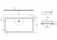 Zamori Rectangle Shower Tray 1700 x 800mm - Centre waste - Z1185