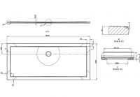 Zamori Rectangle Shower Tray 1500 x 900mm - Centre waste - Z1361