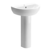 Termond 550x400mm 1TH Basin & Full Pedestal