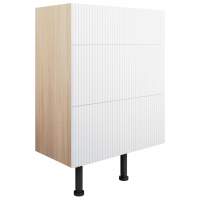 Termonde 600mm 3 Drawer Base Unit - Matt White