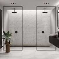 Atlantis Black Graphite Metallic Metro Tile Panel 1200mm x 2400mm