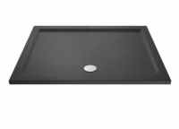 Nuie 1300 x 800 Rectangle Shower Tray Slate Grey - FREE Waste