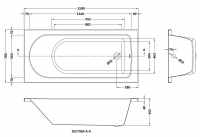 Carron Imperial 1675 x 700 Single Ended Bath With Grips - 5mm