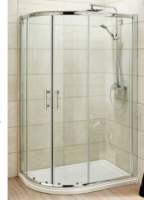 Vantage 2000 Matt Black Offset Quadrant Shower Enclosure 1200 x 800