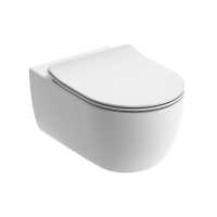 Velino Rimless Wall Hung Pan including Soft Close Seat - Tissino