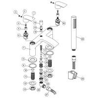 Washington Exposed Thermostatic Shower Column with Fixed Head and Bath Spout - RAK Ceramics