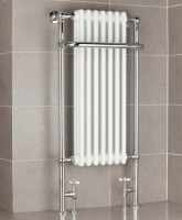 Empire Traditional Towel Radiator, 673 x 963, Chrome & White, Holborn London 1855