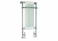 Victorian Traditional Towel Radiator, 553 x 1130, Chrome & White, Holborn London 1855