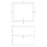 Campbell 1200mm Wall Hung Basin Unit Run (No Top) - Graphitewood