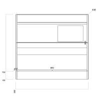 VitrA S50 600mm Floor Standing Vanity Unit & Basin - Oak