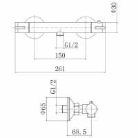 Niagara Equate Cool Touch Thermostatic Round Shower Bar Mixer Valve