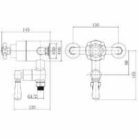 Niagara Arlington Traditional Shower Handset Slide Rail Kit