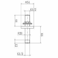 Niagara Equate Round Black Ceiling Mounted Shower Arm 