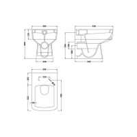 Muscovy Back To Wall Toilet & Soft Close Seat