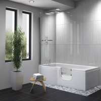 Priya - Walk In Deep Soaker Bath (1210 x 650mm) With front Panel Mantaleda 