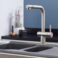 Ingleton Matt Black Pull Out Kitchen Mixer Tap 