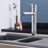 Richmond Twin Lever Kitchen Mixer Tap - Chrome