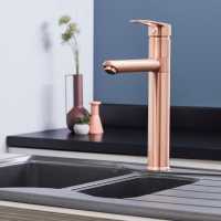 Richmond Twin Lever Kitchen Mixer Tap - Copper