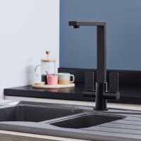 Ingleton Matt Black Pull Out Kitchen Mixer Tap 