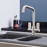 Ingleton Brushed Nickel Pull Out Kitchen Mixer Tap