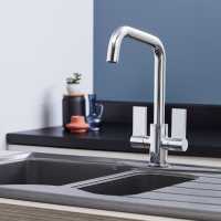 Rievaulx Chrome Pull Out Kitchen Sink Mixer Tap 