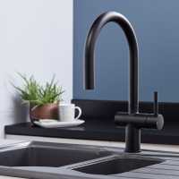 Ingleton Matt Black Pull Out Kitchen Mixer Tap 