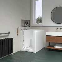 Athena - Walk In Deep Soaker Bath (1270 x 660mm) With front Panel Mantaleda 