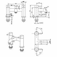 Ottone Brass Monobloc Basin Mixer Tap - Kartell