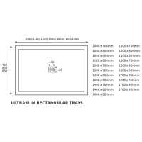 Zamori Rectangle Shower Tray 1100 x 760mm - Corner waste - Z1170