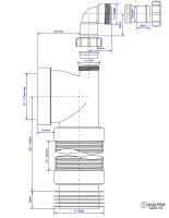 McAlpine Straight Flexible WC Connector 180 - 470mm - WC-F26R