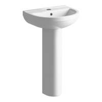 Whistle 500x390mm 1TH Basin & Full Pedestal