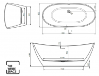 Holborn Bow Double Ended Freestanding Bath, White, Frontline Bathrooms