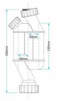 WTTP32 Telescopic 'P' Trap - 1 1/4" / 32mm - Viva Sanitary