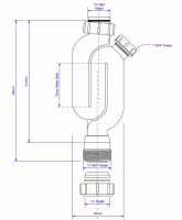 Chrome Basin Waste Kit with Plastic Tubular Anti-Syphon Trap - McAlpine 