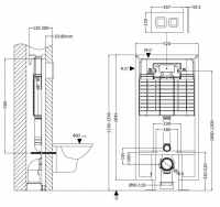 Essentials 1140mm High WC Pan Fixing Frame & Concealed Cistern