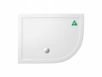 Zamori Anti-Slip Offset Quadrant - 1200 x 900 - Right Hand Shower Tray - Z1204A