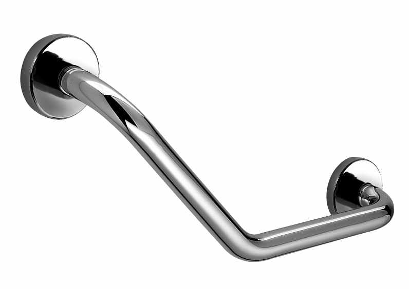 Tecno Project Chrome Angled Shower Grab Rail - Origins Living