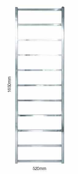 1650 x 520mm Sussex Brunswick Stainless Steel Towel Rail - JIS Europe