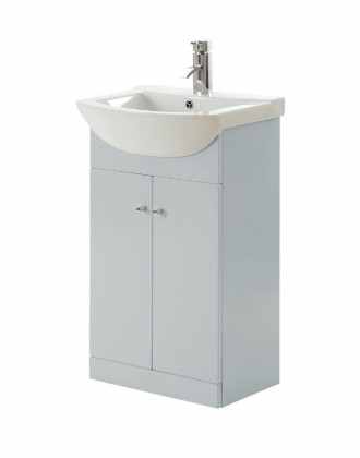 Elation Ikoma 550mm 2 Door Vanity Unit & Basin - Pearl Grey Matt