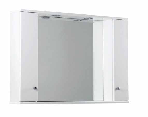 Elation Ikoma 1050mm Bathroom Mirror Cabinet With Lights - Gloss White