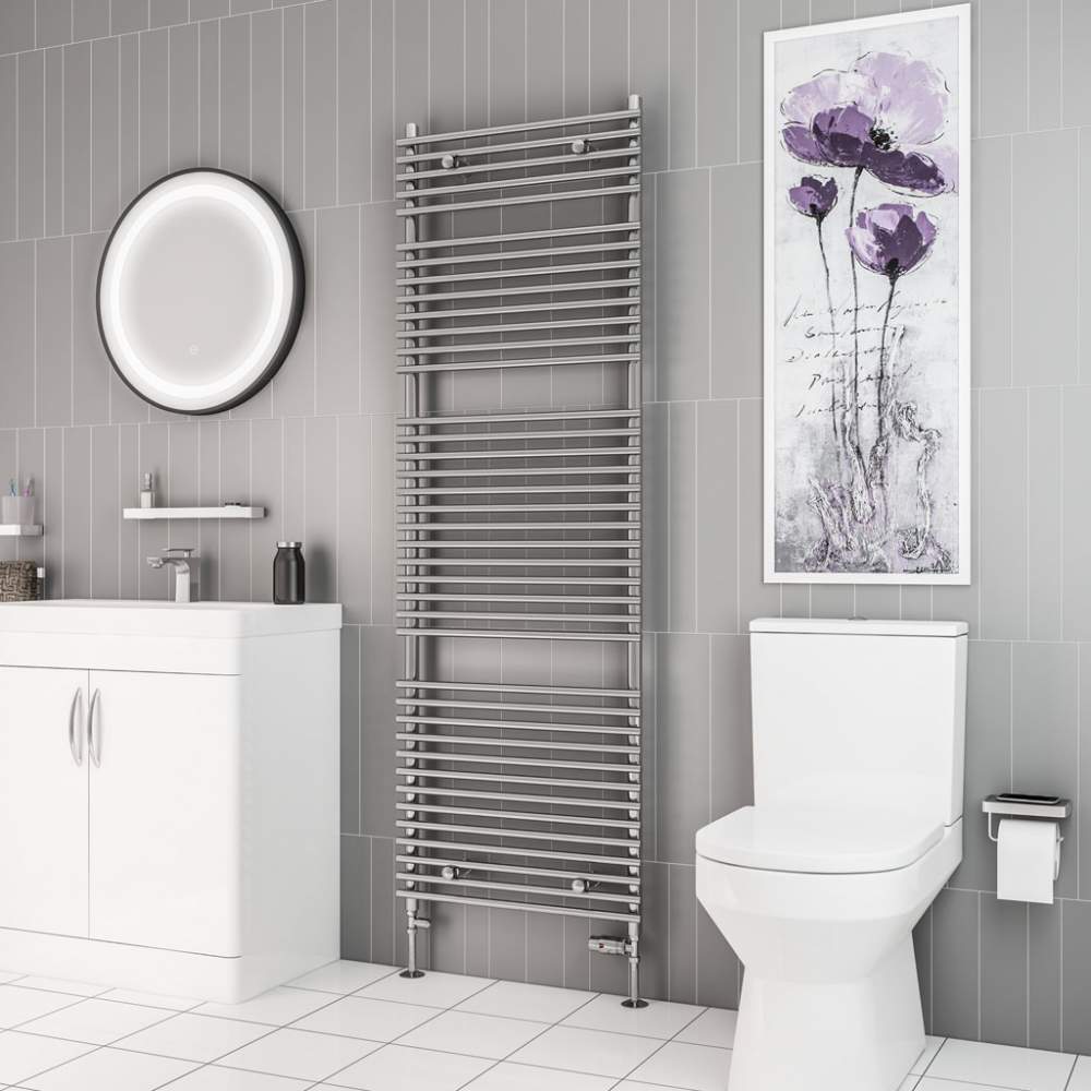 Eastbrook Biava Chrome Tube On Tube Towel Rail 1800mm x 600mm 