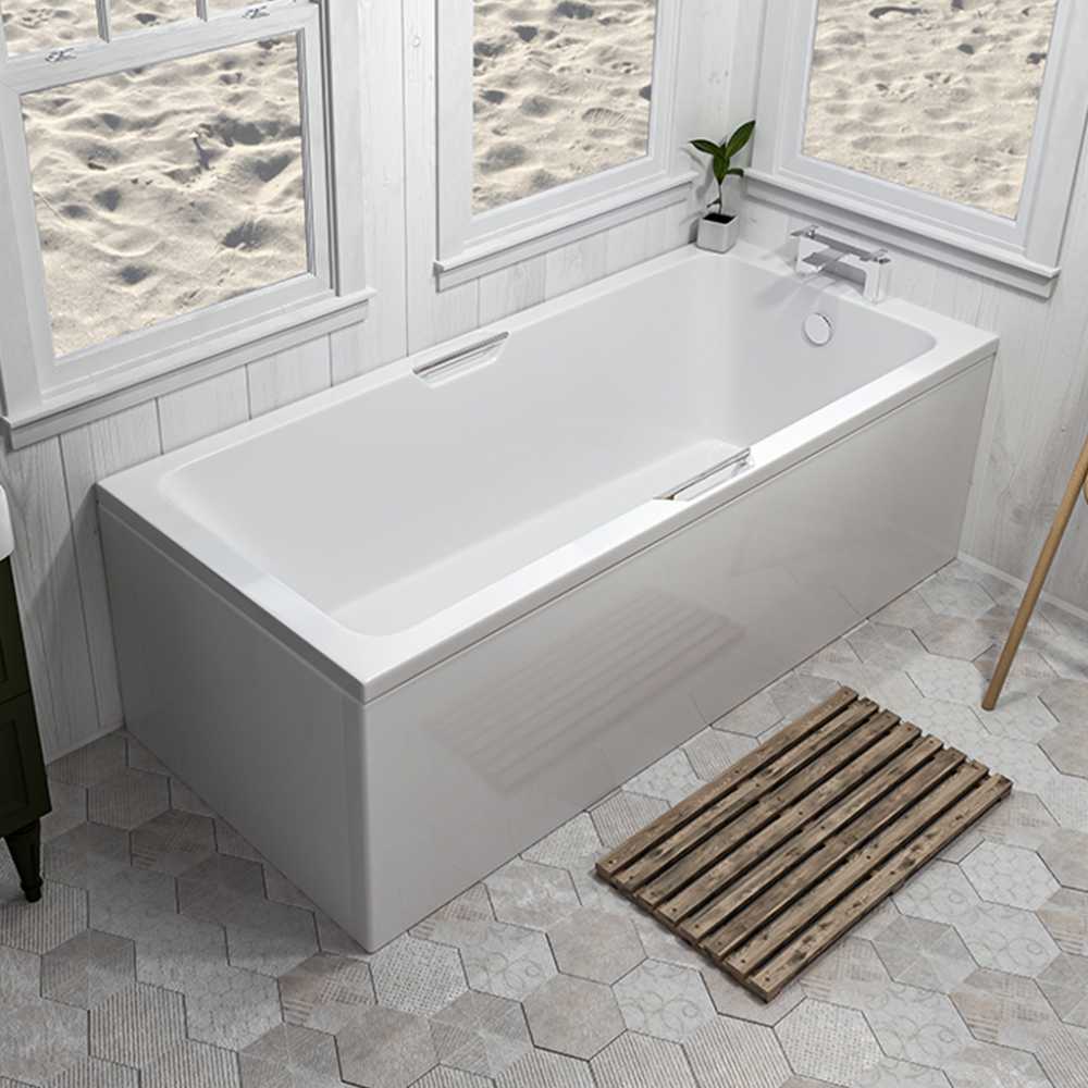 Beaufort Portland 1500 x 700mm Beauforte Reinforced Bath With Grips