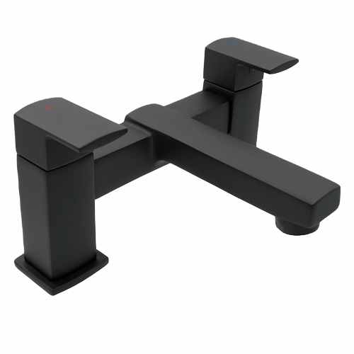 Francis Pegler Manta Matt Black Bath Filler Tap