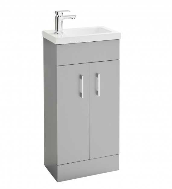 Lomond 400 Cloakroom Vanity Unit - Matt Stone - Highlife Bathrooms