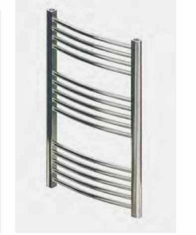 Eastbrook Wendover 800 x 400mm Chrome Curved Towel Radiator