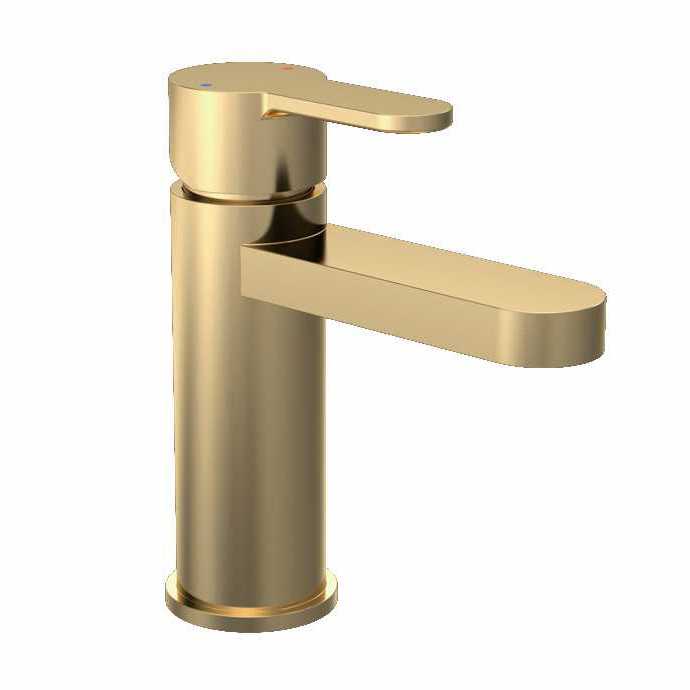 Nuie Arvan Mono Basin Mixer Tap Brushed Brass